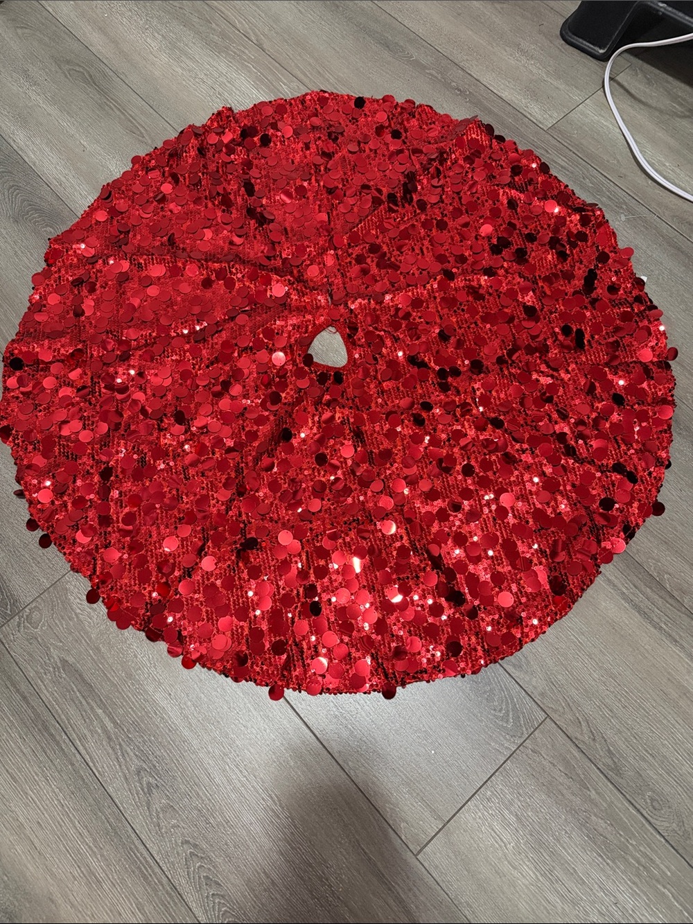 Red Sequin Tree Skirt
